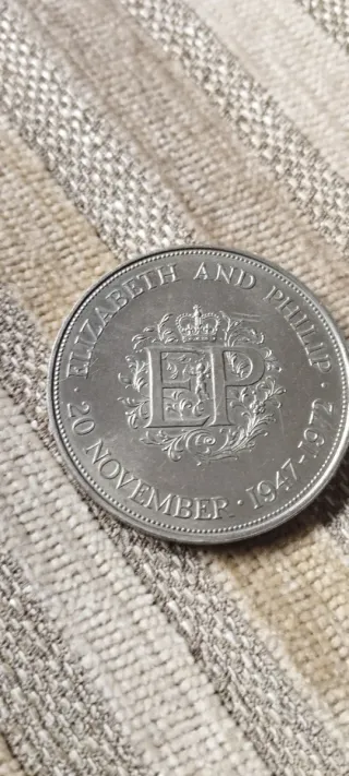 Moneda 25 Peniques 1972 Bodas Plata Isabel II