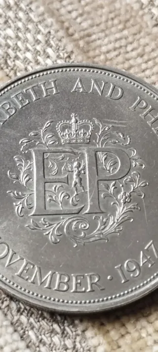 Moneda 25 Peniques 1972 Bodas Plata Isabel II
