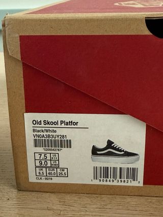 Vans Old Skool Plataforma Talla 40