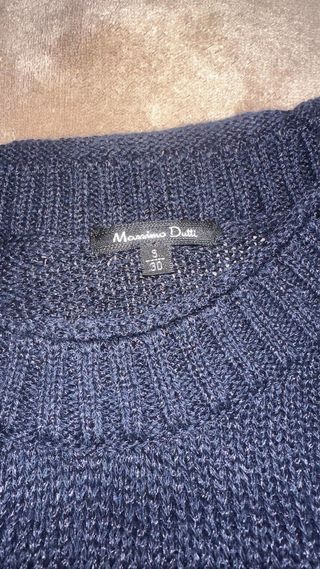 Vestido Massimo Dutti punto azul Talla S