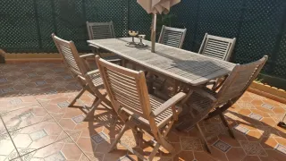 Conjunto Mesa y Sillas Terraza Madera