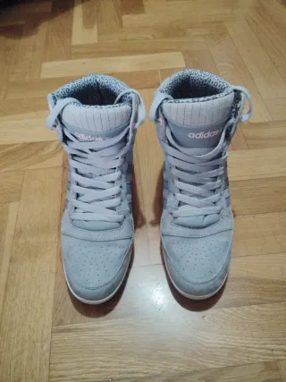 Zapatillas Adidas Neo Super Wedge - Gris/Leopardo