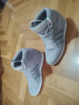 Zapatillas Adidas Neo Super Wedge - Gris/Leopardo