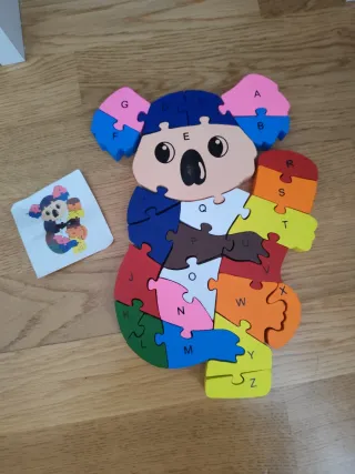 Puzzle Koala Letras Madera