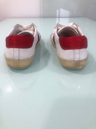 Zapatillas Carolina Herrera Blancas y Rojas