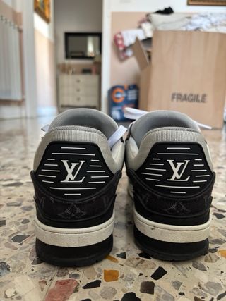 Louis Vuitton Trainer Sneakers Marroni Bianche