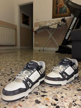 Louis Vuitton Trainer Sneakers Marroni Bianche