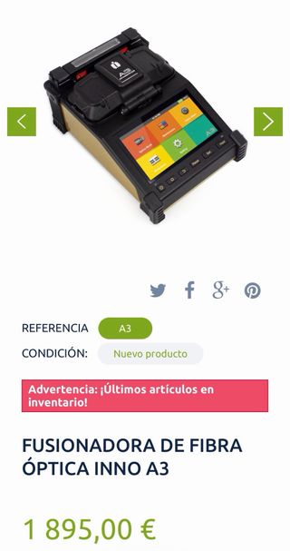 Fusionadora Inno A3 FTTH