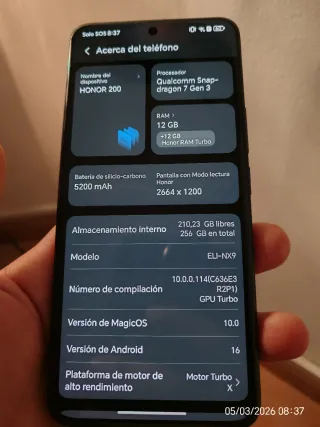 Honor 200 Negro 256GB