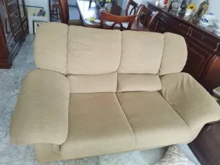 Sofá de 2 y 3 plazas en tela beige