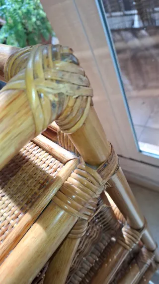 Cajonera de ratán antigua 3 cajones