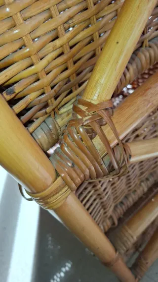 Cajonera de ratán antigua 3 cajones