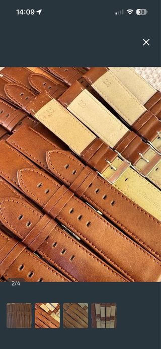 Cinturini Vintage Orologio Pelle Marrone 22mm