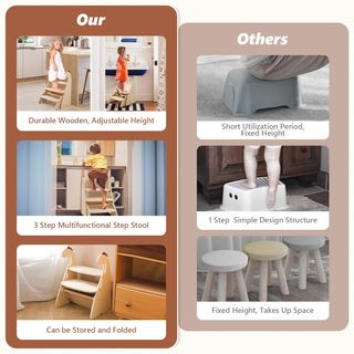 Taburete infantil de madera dinosaurio 3 a 6 años