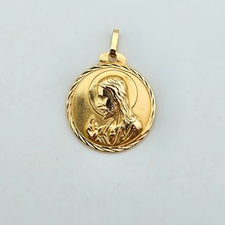 Colgante de Oro 18K, Medalla Escapulario, 3,08gr