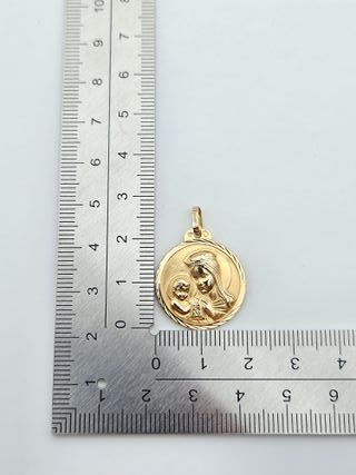 Colgante de Oro 18K, Medalla Escapulario, 3,08gr