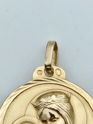 Colgante de Oro 18K, Medalla Escapulario, 3,08gr