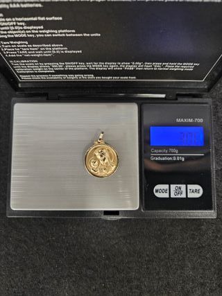 Colgante de Oro 18K, Medalla Escapulario, 3,08gr