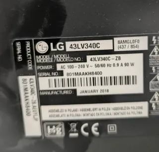 Despiece TV LG 43LV340C