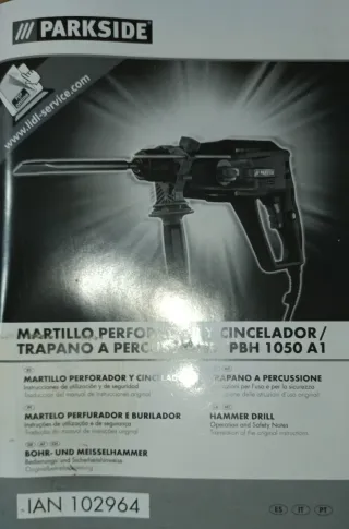 Taladro Parkside con accesorios