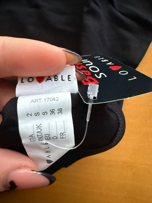 Set 3 canotte nere Lovable tg. S