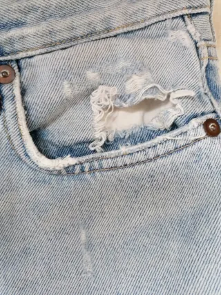 Minifalda vaquera desgastada Talla 36