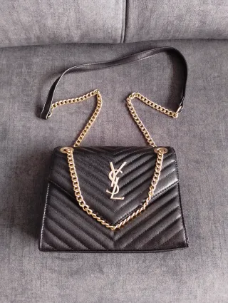 Bolso YSL Negro Cadena Dorada