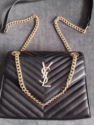 Bolso YSL Negro Cadena Dorada