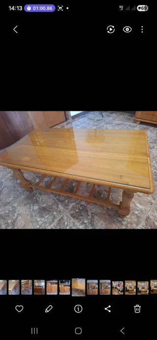 Muebles de salón madera y cristal