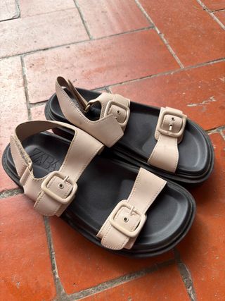 Sandalias Zara Niña Beige Talla 36