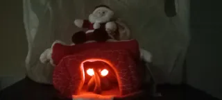 Pupazzo Babbo Natale con Casetta Camino.