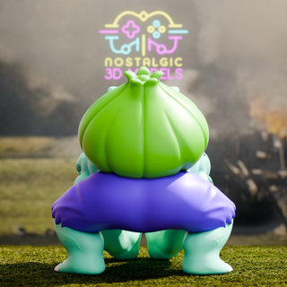 Figura Bulbasaur (Pokemon) x Hulk (Marvel)