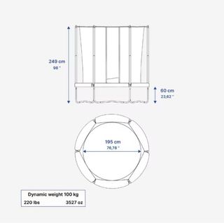 Cama Elástica 240cm Red Seguridad Decathlon