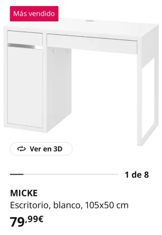 Escritorio Ikea MICKE con estantería