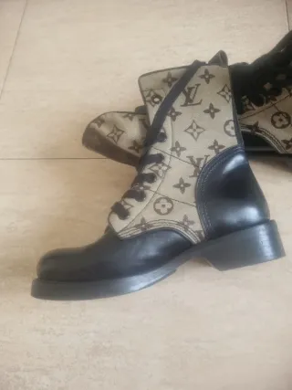 Botas Louis Vuitton Beige y Negro