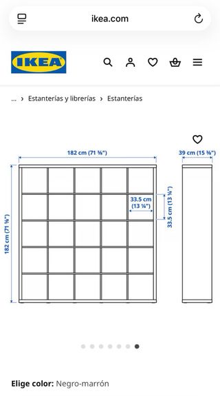 Estanteria negra kallax  Ikea