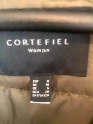 Plumífero Cortefiel woman verde caqui ligero...