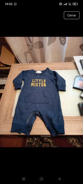 Pelele bebé azul marino Little Mister