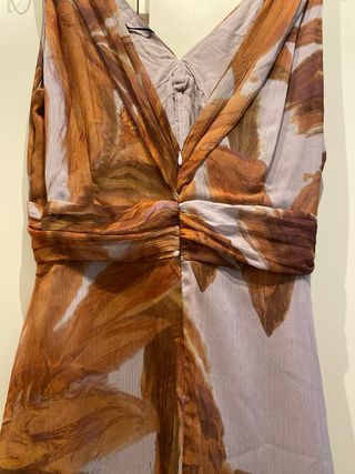 Vestido midi estampado Zara Talla S