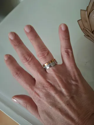 Conjunto pulsera y 3 anillos acero