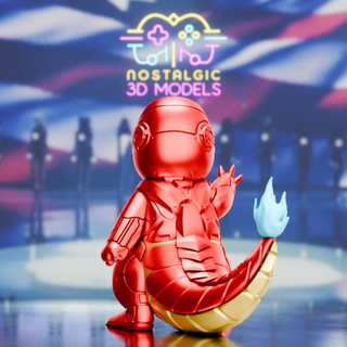 Figura Charmander (Pokemon) x Ironman (Marvel)