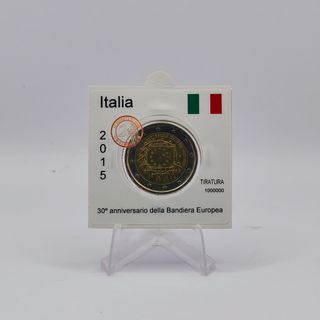 2 Euro Commemorativa Italia 2015 Bandiera FDC