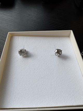 Pendientes de Plata con Punto de Luz