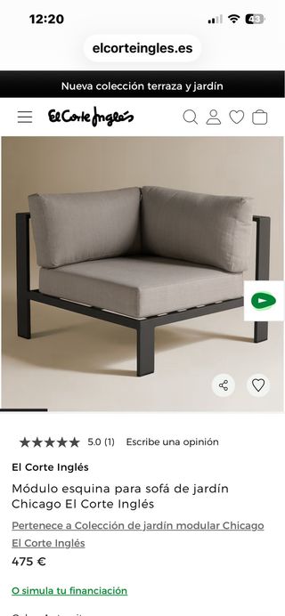 Muebles de jardín Chicago El Corte Inglés