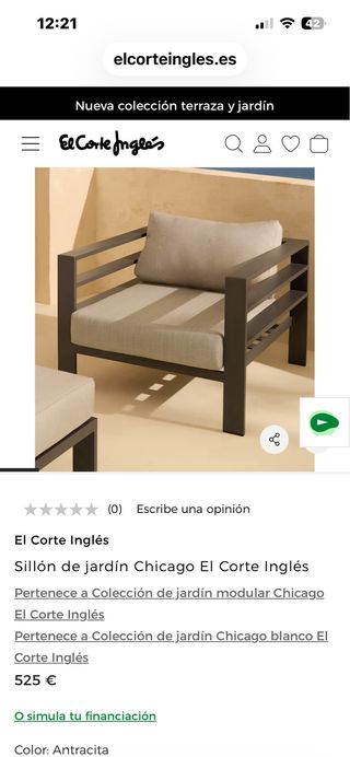 Muebles de jardín Chicago El Corte Inglés