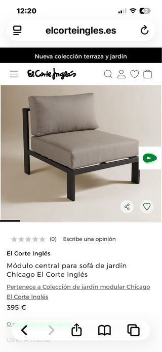 Muebles de jardín Chicago El Corte Inglés