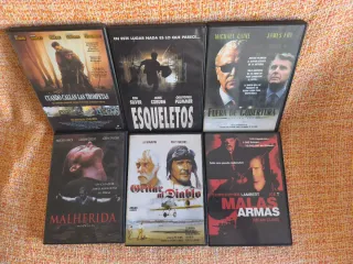 Lote 6 Películas DVD Acción/Guerra/Crimen