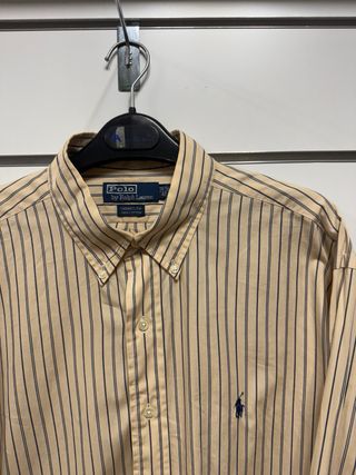 Camisa Polo Ralph Lauren Rayas Amarillas -Talla 42
