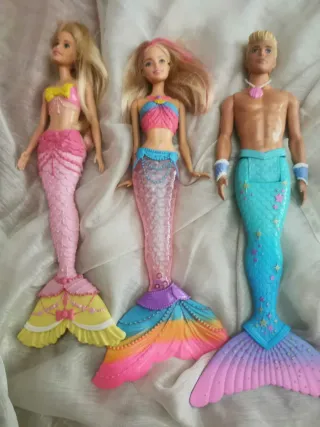 Muñecas sirena Barbie y Ken