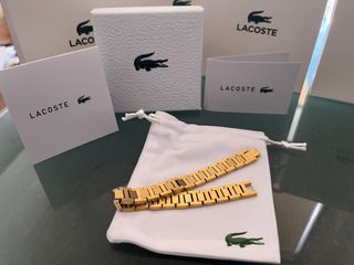 Pulsera Lacoste Dorada Cocodrilo